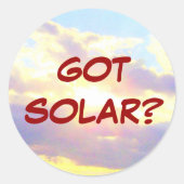 GOT SOLAR? RUNDER AUFKLEBER (Vorderseite)