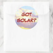 GOT SOLAR? RUNDER AUFKLEBER (Tasche)
