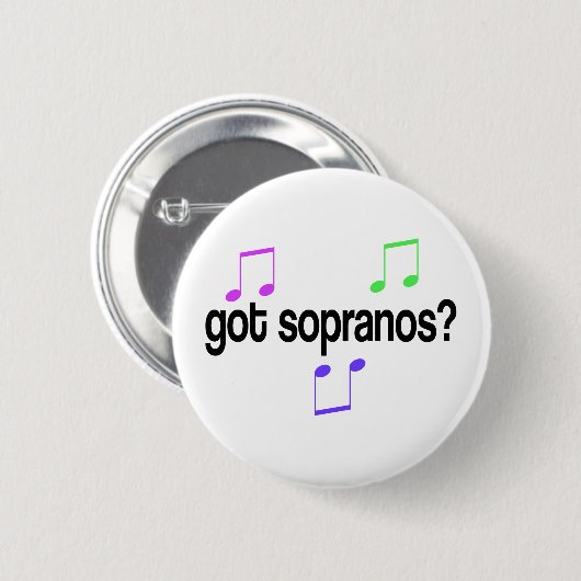 Got Sopranos-Musik-Geschenk-T - Shirt Button (Vorne & Hinten)