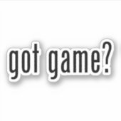 got Spiel? Aufkleber (Vorderseite)