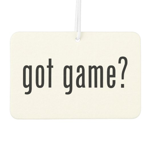 got Spiel? Autolufterfrischer (Rückseite)