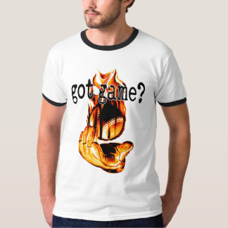 Got Spiel?  Baseball auf Feuer T-Shirt