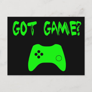 Got Spiel? Funny Gamer Postcard Postkarte
