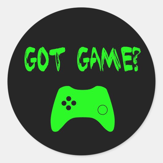 Got Spiel? Funny Gamer Stickers (Vorderseite)
