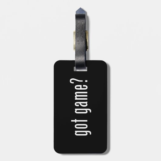 got Spiel? Gepäckanhänger (Rückseite vertikal)