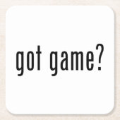 got Spiel? Rechteckiger Pappuntersetzer (Vorderseite)