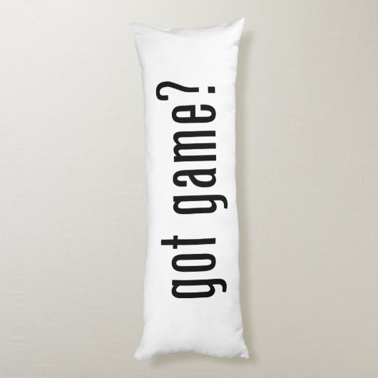 got Spiel? Seitenschläferkissen (Rückseite (Vertikal))