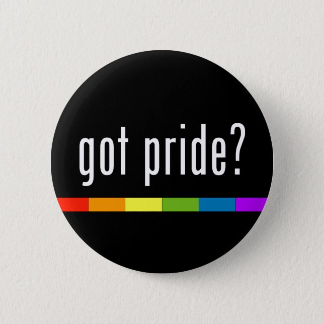Got Stolz: Gay Pride Button (Vorderseite)