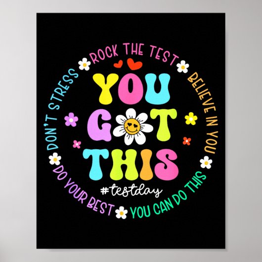 Got this don't stress rock the test test day poster (Vorne)