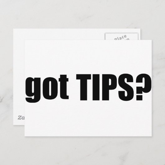 got TIPS? Postkarte (Vorne/Hinten)