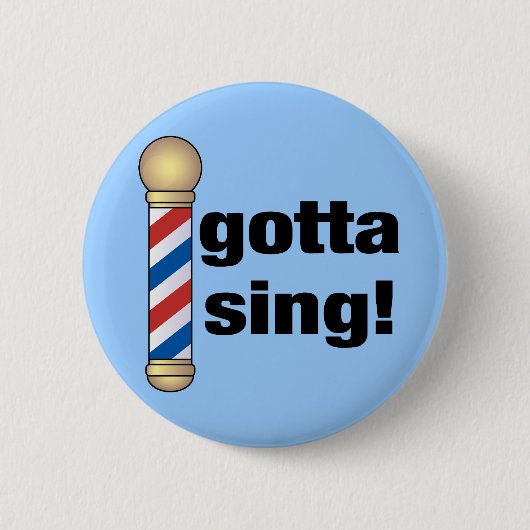 Got, um Friseursalon-Geschenk zu singen Button (Vorderseite)