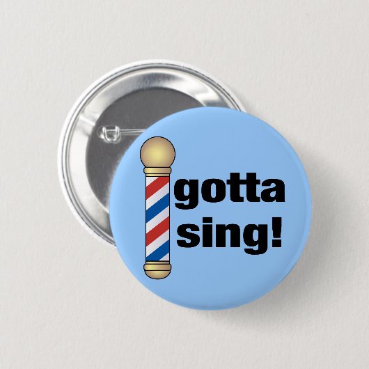 Got, um Friseursalon-Geschenk zu singen Button (Vorne & Hinten)