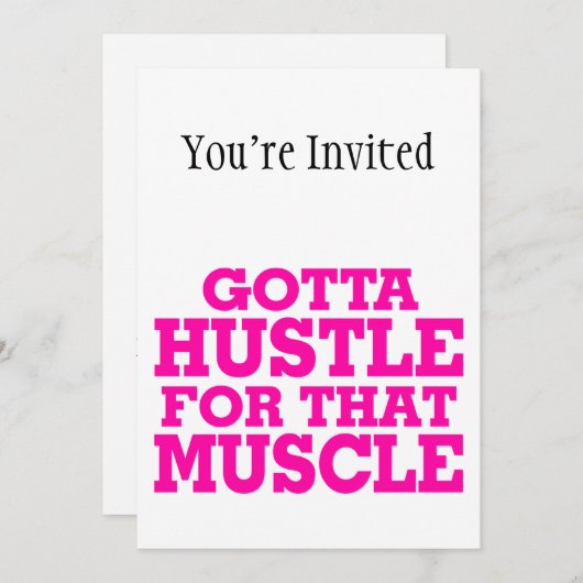 Got, um sich für dieses Muskel-Rosa zu drängen Einladung (Vorne/Hinten)