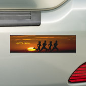 GOT, UM ZU LAUFEN! XC AUTOAUFKLEBER (Auf Auto)
