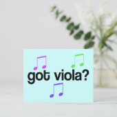 Got Viola Music Postcard Postkarte (Stehend Vorderseite)