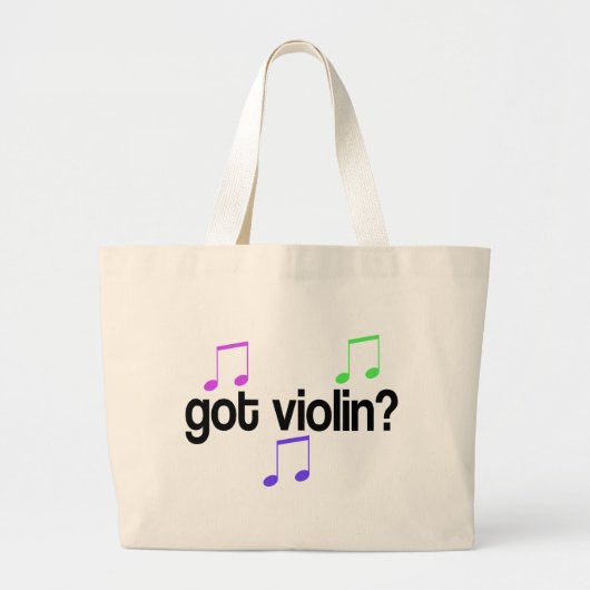Got Violinen-Musik-Taschen-Tasche Jumbo Stoffbeutel (Vorne)