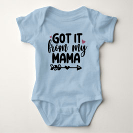 Got von meinem Mama Blue Baby Bodysuit Baby Strampler