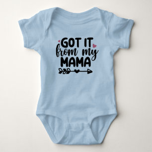 Got von meinem Mama Blue Baby Bodysuit Strampler