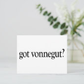 Got Vonnegut Postkarte (Stehend Vorderseite)