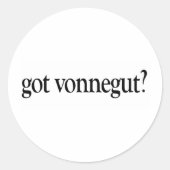 Got Vonnegut Runder Aufkleber (Vorderseite)