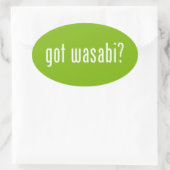 got Wabi? Ovaler Aufkleber (Tasche)