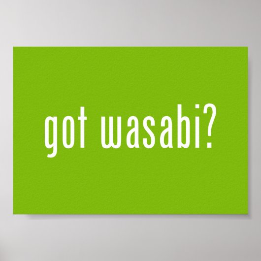 got Wabi? Poster (Vorne)