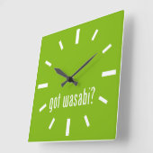 got Wabi? Quadratische Wanduhr (Winkel)