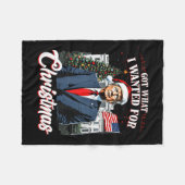 Got, was ich zu Weihnachten Trump 2024 Gewollt hab Fleecedecke (Vorderseite (Horizontal))