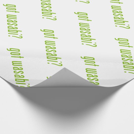 got wasabi? geschenkpapier (Ecke)