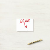 Got Wein, lustiges Rotwein-Trinken Post-it Klebezettel (Auf Schreibtisch)