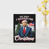 Got What I Wanted For Christmas Trump 2025 Long Sl Karte (Gelbe Blume)