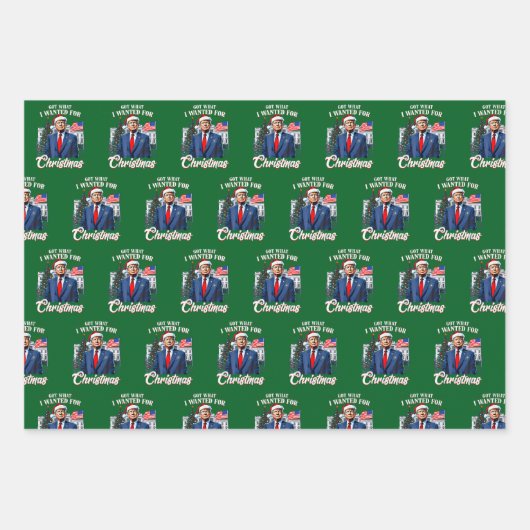 Got What I Wanted for Christmas Trump Geschenkpapier Set (Vorderseite 2)