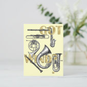 Got Wind Funny Wind Instrument Spieler Geschenke Postkarte (Stehend Vorderseite)