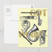 Got Wind Funny Wind Instrument Spieler Geschenke Postkarte (Vorne/Hinten)