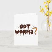 Got Worms! Funny Halloween Worm Compostelling Shir Karte (Gelbe Blume)