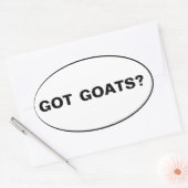 Got Ziegen? Text Ovaler Aufkleber (Umschlag)