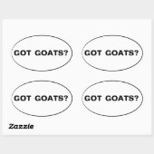 Got Ziegen? Text Ovaler Aufkleber (Blatt)
