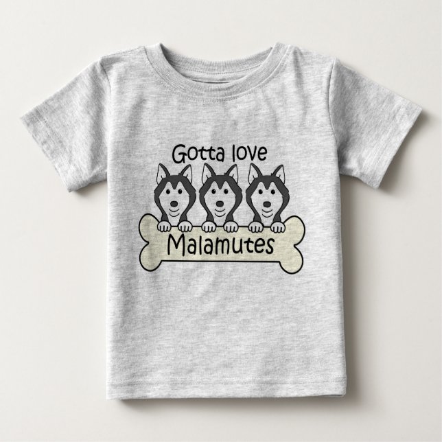 Got zu LiebeMalamutes Baby T-shirt (Vorderseite)