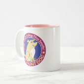 "Got zur Liebe einen Hund, der Geruch-" Zweifarbige Tasse (Vorderseite Links)