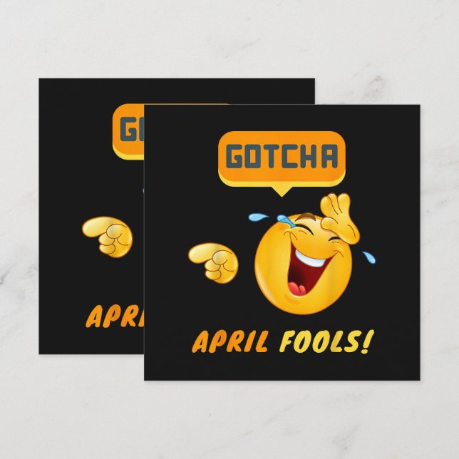 GOTCHA - April-Fools-Tag Lustig (Vorne/Hinten)
