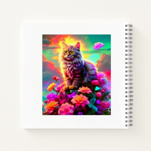 Gotcha Covered Cat Notebook – Cute & Artistic Cat Notizblock (Rückseite)
