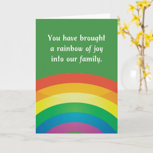 Gotcha Day Adoption Regenbogen der Freude Karte (Gelbe Blume)