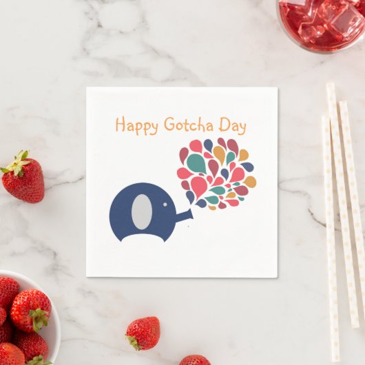 Gotcha Day Party Napkin Serviette (Beispiel)