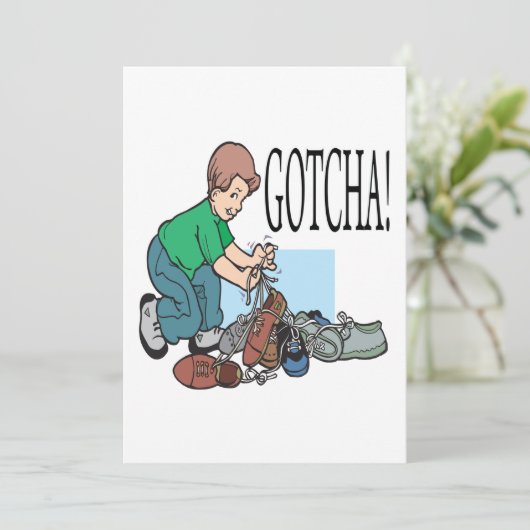 Gotcha Einladung (Stehend Vorderseite)