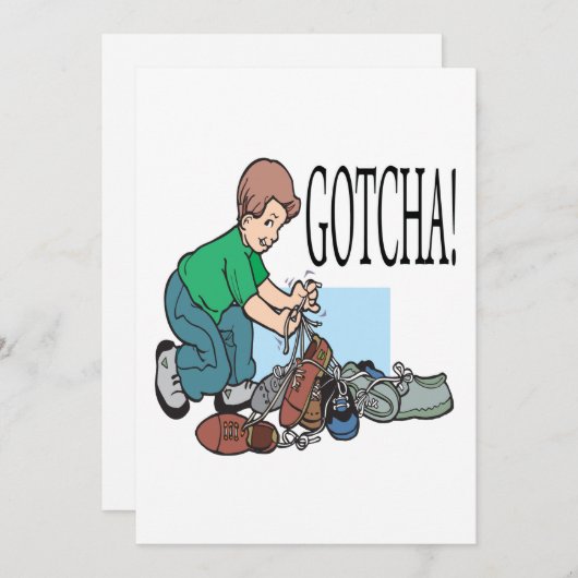 Gotcha Einladung (Vorne/Hinten)