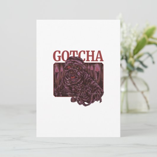 GOTCHA EINLADUNG (Stehend Vorderseite)