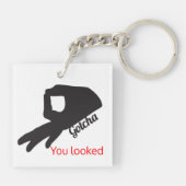 Gotcha schauten Sie Spiel-unterschiedliches Bild Schlüsselanhänger (Rückseite)