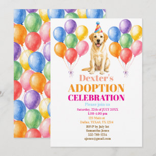 Gotcha-Tag Adoptionsparty Labrador Hund Haustier Einladung