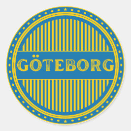 Göteborg City Pride Emblem – Swedish Identity Runder Aufkleber