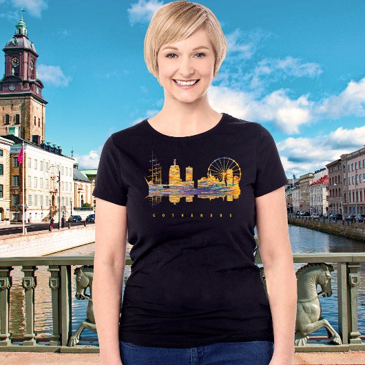 Göteborg farbenfrohe Silhouette T-Shirt